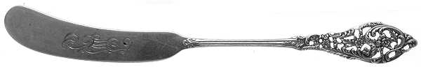 Trianon Pierced (Sterling, 1885) Flat Handle Butter Spreader