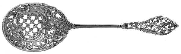 Trianon Pierced (Sterling, 1885) Pierced Nut Serving Spoon