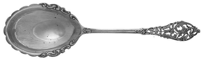 Trianon Pierced (Sterling, 1885) Solid Salad Serving Spoon