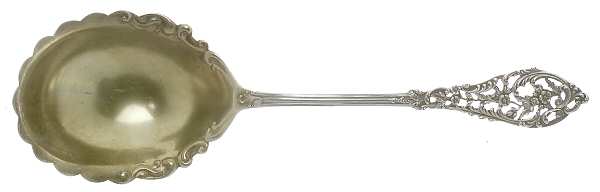 Trianon Pierced (Sterling, 1885) Solid Salad Serving Spoon