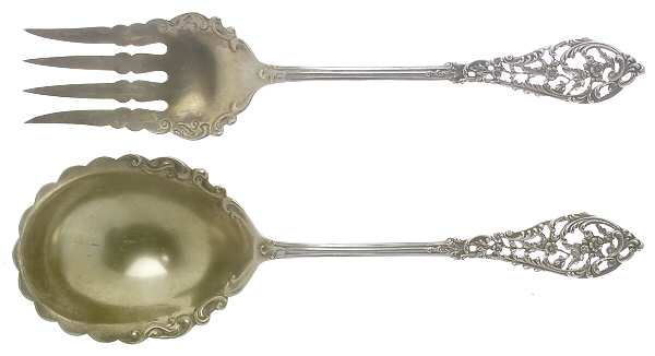 Trianon Pierced (Sterling, 1885) (2 Pc) Solid Salad Set