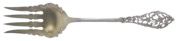 Trianon Pierced (Sterling, 1885) Solid Salad Serving Fork