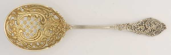 Trianon Pierced (Sterling, 1885) Pierced Nut Serving Spoon