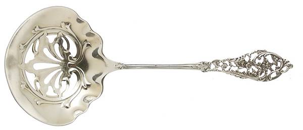 Trianon Pierced (Sterling, 1885) Solid Bon Bon Spoon with Pierced Bowl