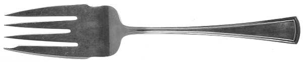 Virginia (Sterling, 1912, No Monograms) Small Solid Cold Meat Serving Fork