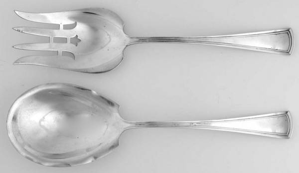 Virginia (Sterling, 1912, No Monograms) (2 Pc) Solid Salad Set