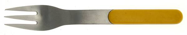 Summer House-Yellow (Stainless) Medium Solid Cold Meat Serving Fork