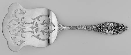 Labors of Cupid (Sterling, Newer) Solid Pierced Waffle Server