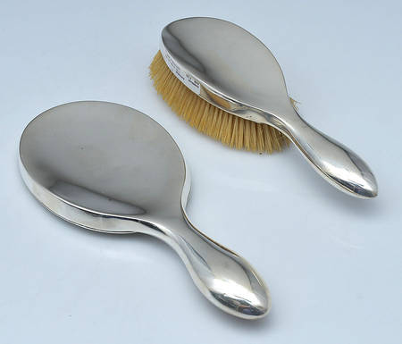 Sterling Hollowware 2 Pc Vanity Set (Hair Brush and Mirror)