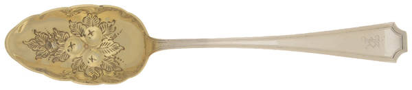 Fairfax (Sterling, 1910, Monograms) Solid Berry Spoon/Tablespoon by Durgin