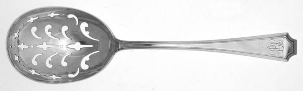 Fairfax (Sterling, 1910, Monograms) Ice Serving Spoon Large by Durgin