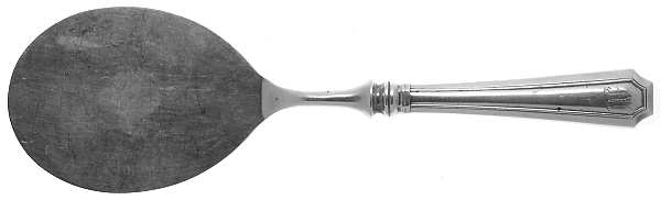 Fairfax (Sterling, 1910, Monograms) Egg Server with Silverplate Blade by Durgin