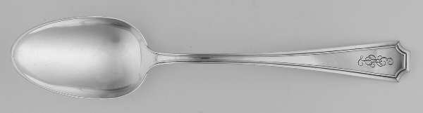 Fairfax (Sterling, 1910, Monograms) Dessert/Oval Soup Spoon by Durgin