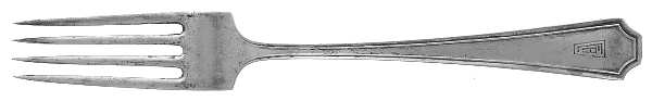 Fairfax (Sterling, 1910, Monograms) Fork by Durgin