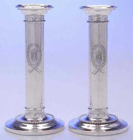 Sterling Hollowware Pair of Sterling Candlesticks