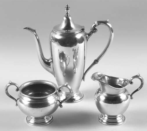 Puritan (Sterling, Hollowware) 3 Piece Demi Set