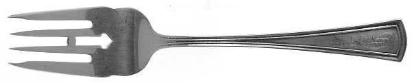 Virginia (Sterling, 1912, Monograms) Individual Salad Fork by Dominick & Haff