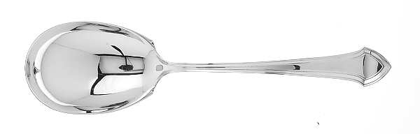 Essex (Sterling, 1911, Monograms) Solid Salad Serving Spoon