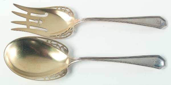 Queen Anne-Plain (Sterling, 1910) (2 Pc) Solid Salad Set