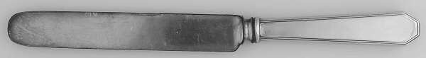 Queen Anne-Plain (Sterling, 1910, Monograms) Old French Hollow Knife with Bolster