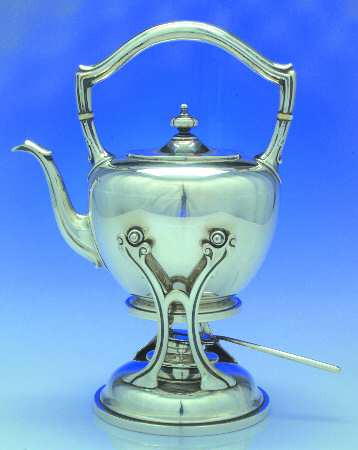 Pointed Antique (Sterling, Hollowware) Kettle, Stand & Burner