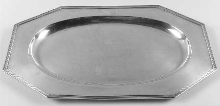 Queen Anne-Plain (Sterling, 1910, Hollowware) 20" Oval Serving Platter