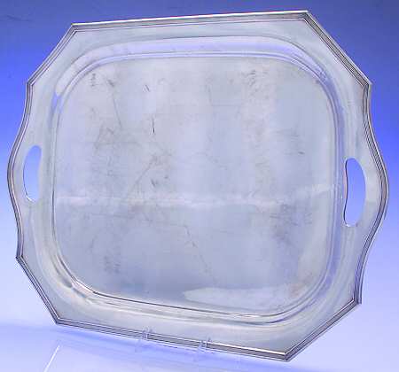 Queen Anne-Plain (Sterling, 1910, Hollowware) Large Waiter Tray