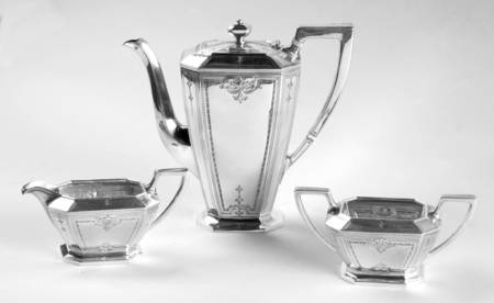Colfax (Sterling, 1922, Hollowware) 3 Piece Demi Set (SDEP, SCRM, SSUOM)