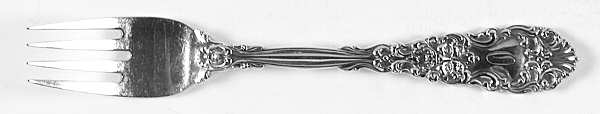 Renaissance (Sterling, 1894, Monograms) Individual Salad Fork