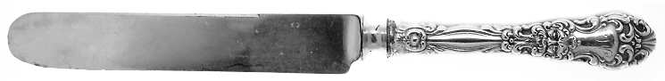 Renaissance (Sterling, 1894, Monograms) Old French Hollow Knife with Bolster