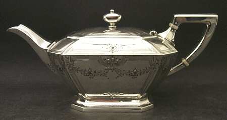 Fairfax No. 4-B-Engraved (Sterling, 1910, Hlwr) Teapot