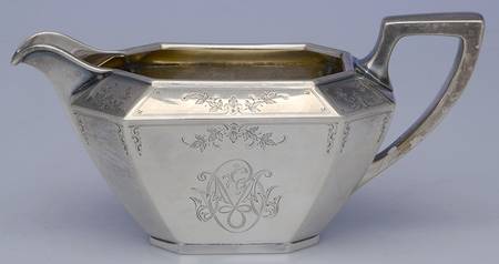 Fairfax No. 2-Engraved (Sterling, 1910, Hollowware) Creamer