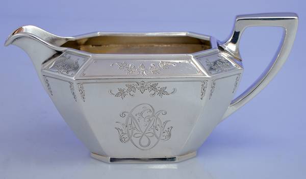 Fairfax No. 2-Engraved (Sterling, 1910, Hollowware) Creamer
