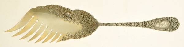 Chrysanthemum (Sterling, 1893, Monograms) Tomato Server, Solid Piece