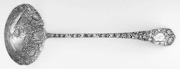 Chrysanthemum (Sterling, 1893, Monograms) Solid Soup Ladle