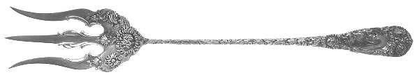 Chrysanthemum (Sterling, 1893, Monograms) Large Lettuce Serving Fork