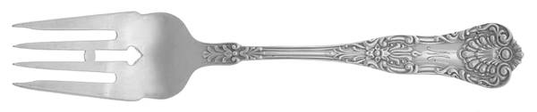 New King (Sterling, 1898, Monograms) Individual Salad Fork