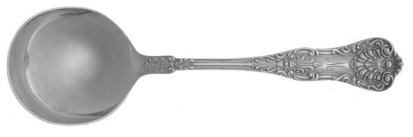 New King (Sterling, 1898) Round Bowl Soup Spoon Large (Cream Soup)