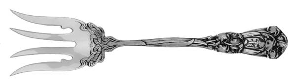 Iris (Sterling, 1900, Monograms) Small Chipped Beef Fork