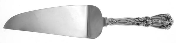 Iris (Sterling, 1900, No Monograms) Pie & Cake Server with Stainless Blade