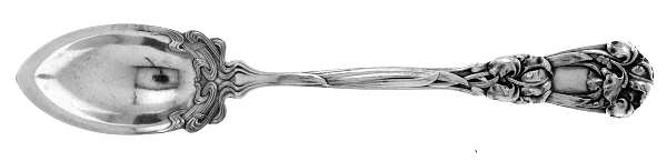 Iris (Sterling, 1900, Monograms) Orange Spoon
