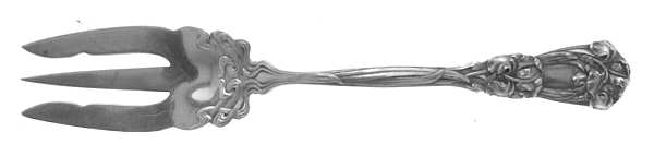 Iris (Sterling, 1900, Monograms) Pastry Fork