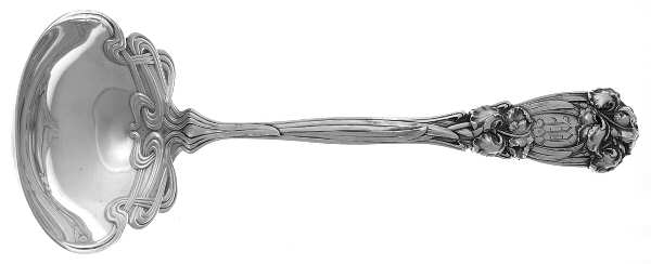 Iris (Sterling, 1900, Monograms) Oyster Ladle Solid Piece
