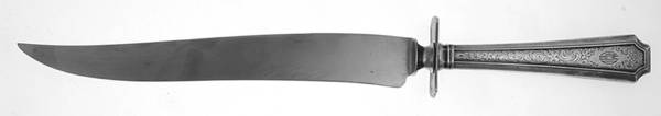 Fairfax No. 4-B-Engv (Sterling, 1910) Large Carving/Roast Knife StnlBl w/Sterling Guard