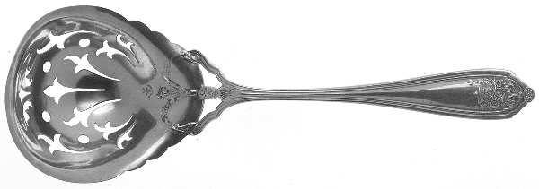 Basket of Flowers (Sterling, 1920) Pierced Nut Serving Spoon