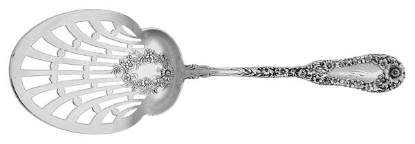 No. 10 (Sterling, 1896, Monograms) Solid Pierced Egg Server