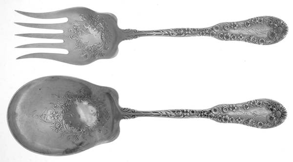 No. 10 (Sterling, 1896) (2 Pc) Solid Salad Set