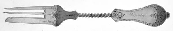 DUH8 (COIN) Large Bright Cut Individual Pie Fork