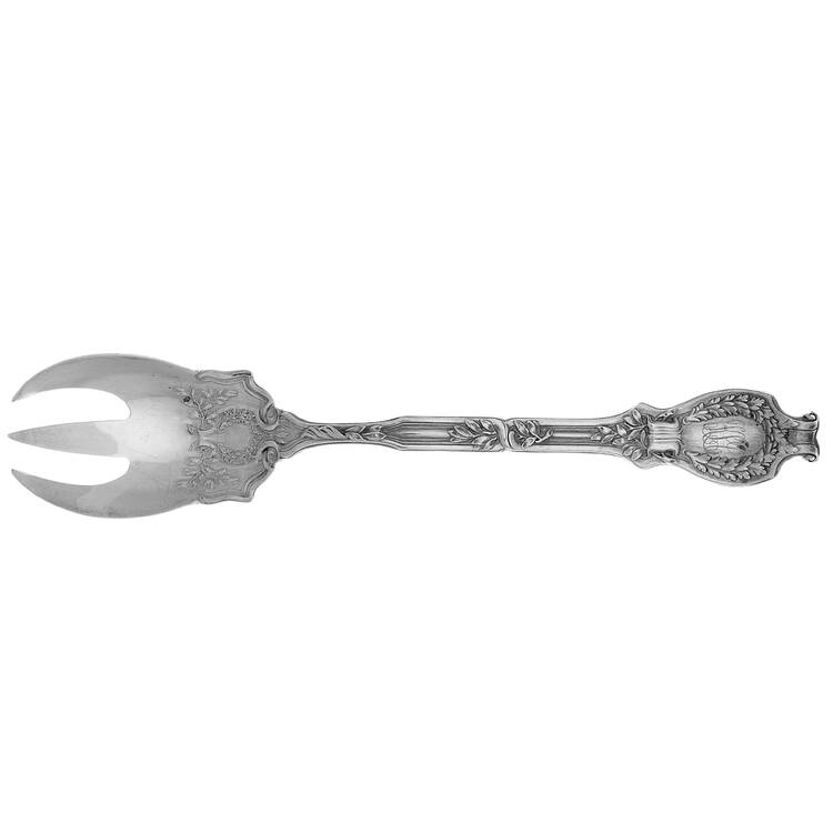 Du Barry (Sterling, 1901, Monograms) Ice Cream Fork by Durgin
