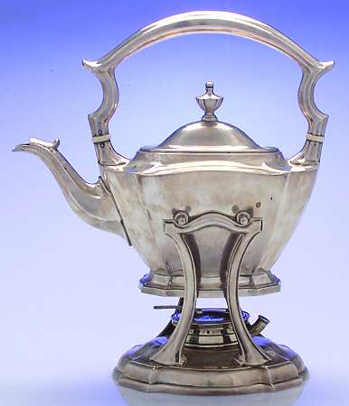 King Albert-Plain (Sterling, Hollowware) Kettle, Stand & Burner